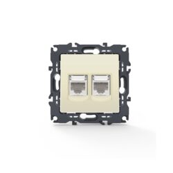 PRIME ΠΡΙΖΑ ΔΙΚΤΥΟΥ ΙΒΟΥΑΡ 2XRJ45 ΜΕ ΒΥΣΜΑ CAT6 UTP IP20