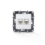 PRIME ΠΡΙΖΑ ΤΗΛΕΦΩΝΟΥ ΜΕ ΒΥΣΜΑ 1XRJ11 CAT3 IP20 & ΠΡΙΖΑ ΔΙΚΤΥΟΥ ΛΕΥΚΗ ΜΕ ΒΥΣΜΑ 1XRJ45 CAT6 UTP IP20