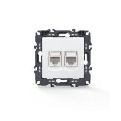 PRIME ΠΡΙΖΑ ΤΗΛΕΦΩΝΟΥ ΜΕ ΒΥΣΜΑ 1XRJ11 CAT3 IP20 & ΠΡΙΖΑ ΔΙΚΤΥΟΥ ΛΕΥΚΗ ΜΕ ΒΥΣΜΑ 1XRJ45 CAT6 UTP IP20