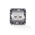 PRIME ΠΡΙΖΑ ΤΗΛΕΦΩΝΟΥ ΜΕ ΒΥΣΜΑ 1XRJ11 CAT3 IP20 & ΠΡΙΖΑ ΔΙΚΤΥΟΥ MAT ΑΛΟΥΜΙΝΙΟ ΜΕ ΒΥΣΜΑ 1XRJ45 CAT6 UTP IP20