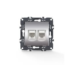 PRIME ΠΡΙΖΑ ΤΗΛΕΦΩΝΟΥ ΜΕ ΒΥΣΜΑ 1XRJ11 CAT3 IP20 & ΠΡΙΖΑ ΔΙΚΤΥΟΥ MAT ΑΛΟΥΜΙΝΙΟ ΜΕ ΒΥΣΜΑ 1XRJ45 CAT6 UTP IP20
