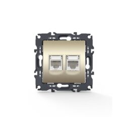 PRIME ΠΡΙΖΑ ΤΗΛΕΦΩΝΟΥ ΜΕ ΒΥΣΜΑ 1XRJ11 CAT3 IP20 & ΠΡΙΖΑ ΔΙΚΤΥΟΥ MAT ΣΑΜΠΑΝΙΖΕ ΜΕ ΒΥΣΜΑ 1XRJ45 CAT6 UTP IP20