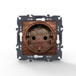 PRIME ΠΡΙΖΑ ΣΟΥΚΟ ΑΣΦΑΛΕΙΑΣ ΧΡΩΜΑ ΞΥΛΟΥ 2P+E 16A 250VAC IP20