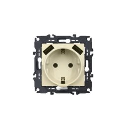 PRIME ΠΡΙΖΑ ΣΟΥΚΟ ΑΣΦΑΛΕΙΑΣ ΙΒΟΥΑΡ 2P+E 16A 250VAC & 2 USB 5VDC 3.1A IP20