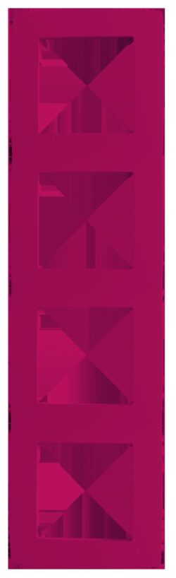 PRIME ΠΛΑΙΣΙΟ 4 ΘΕΣΕΩΝ ΡΟΖ IP20