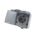 ARMY ΠΡΙΖΑ ΣΟΥΚΟ ΑΣΦΑΛΕΙΑΣ ΔΙΠΛΗ ΕΠΙΤΟΙΧΗ ΣΤΕΓΑΝΗ ΜΕ ΒΙΔΑ 2X2P & E 16A 250VAC ΑΠΑΛΟ ΓΚΡΙ IP55