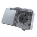 ARMY ΔΙΑΚΟΠΤΗΣ ΑΛΕΡΕΤΟΥΡ 1P 10AX 250VAC & ΠΡΙΖΑ ΣΟΥΚΟ ΑΣΦΑΛ 1X2P & E 16A 250VAC ΓΚΡΙ IP55 ΕΠΙΤΟΙΧΟ ΟΡΙΖΟΝΤΙΟ ΣΤΕΓΑΝΑ