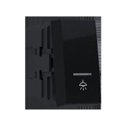 MODYS ΜΠΟΥΤΟΝ ΜΕ ΕΝΔΕΙΞΗ & ΣΥΜΒΟΛΟ ΛΥΧΝΙΑ ΜΑΥΡΟ ΜΑΤ 1P 10A 250VAC IP20