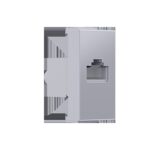 MODYS ΠΡΙΖΑ ΔΙΚΤΥΟΥ ΑΣΗΜΙ RJ45 CAT.6A IP20 ΜΕ ΘΩΡΑΚΙΣΗ