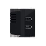 MODYS ΠΡΙΖΑ ΤΡΟΦΟΔΟΣΙΑΣ USB  2XUSB ΜΑΥΡΗ ΜΑΤ 5VDC 2X1.2A IP20