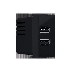MODYS ΠΡΙΖΑ ΤΡΟΦΟΔΟΣΙΑΣ USB  2XUSB ΜΑΥΡΗ ΜΑΤ 5VDC 2X1.2A IP20