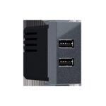 MODYS ΠΡΙΖΑ ΤΡΟΦΟΔΟΣΙΑΣ ΑΝΘΡΑΚΙ USB ΦΟΡΤΙΣΤΗΣ 2XUSB 5VDC 2X1.2A IP20