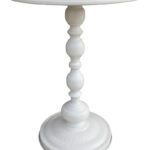 Βοηθητικό τραπέζι Anesor pakoworld μέταλλο σε κρεμ απόχρωση Φ40x52εκ - Image 3