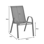 Τραπεζαρία Vergo-Calan pakoworld 3τεμ λευκό μέταλλο Φ60x70εκ - Image 8