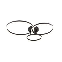 Inlight Φωτιστικό οροφής LED 75W 3CCT (by switch on base) D:80cm (6094-A-Black)