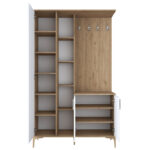 Έπιπλο εισόδου Zozmo pakoworld καρυδί-λευκό μελαμίνης 120x37.5x198.6εκ - Image 4