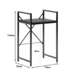 Ραφιέρα στήριξης πλυντηρίου - στεγνωτηρίου Delavar pakoworld μέταλλο λευκό 72x60x116εκ - Image 4