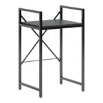 Ραφιέρα στήριξης πλυντηρίου - στεγνωτηρίου Delavar pakoworld μέταλλο μαύρο 72x60x116εκ