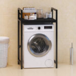 Ραφιέρα στήριξης πλυντηρίου - στεγνωτηρίου Delavar pakoworld μέταλλο μαύρο 72x60x116εκ - Image 3