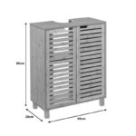 Πάγκος-ντουλάπι μπάνιου Sicela pakoworld χρώμα φυσικό 60x28x80εκ - Image 4