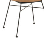 Τραπεζαρία Thorio-Felicia σετ 5τεμ pakoworld ανθρακί αλουμίνιο και plywood σε φυσική απόχρωση 160x90x75εκ - Image 6