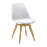 Τραπεζαρία Manka-Gaston pakoworld σετ 3τεμ σε λευκή απόχρωση 80x80x77εκ - Image 2