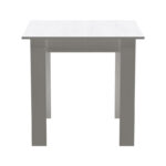 Τραπεζαρία Manka-Gaston pakoworld σετ 3τεμ σε λευκή απόχρωση 80x80x77εκ - Image 7