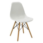 Τραπεζαρία Manka-Julita pakoworld σετ 5τεμ σε λευκή απόχρωση 110x80x77εκ - Image 2