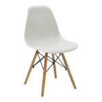 Τραπεζαρία Manka-Julita pakoworld σετ 3τεμ σε λευκή απόχρωση 80x80x77εκ - Image 2