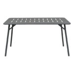 Τραπεζαρία Moraja Deraby pakoworld σετ 5τεμ μαύρο μέταλλο 140x80x72εκ - Image 4