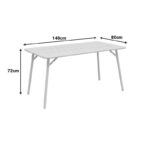 Τραπεζαρία Moraja Deraby pakoworld σετ 5τεμ μαύρο μέταλλο 140x80x72εκ - Image 9