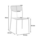 Τραπεζαρία Moraja Deraby Ι pakoworld σετ 5τεμ κρεμ μέταλλο 140x80x72εκ - Image 7