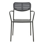 Πολυθρόνα Deraby pakoworld στοιβαζόμενη μαύρο μέταλλο 56x45.5x83εκ - Image 5