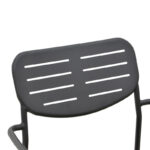 Πολυθρόνα Deraby pakoworld στοιβαζόμενη μαύρο μέταλλο 56x45.5x83εκ - Image 7