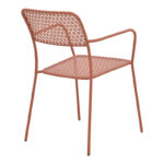 Πολυθρόνα Federal pakoworld στοιβαζόμενη terracotta μέταλλο 57x58x81.5εκ - Image 3