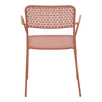 Πολυθρόνα Federal pakoworld στοιβαζόμενη terracotta μέταλλο 57x58x81.5εκ - Image 6