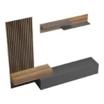 Σύνθετο σαλονιού Litende pakoworld σε ανθρακί-oak απόχρωση 249.4x42.2x199.5εκ - Image 6