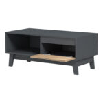 Τραπέζι σαλονιού Judas pakoworld ανθρακί-sonoma 90x45x38.5εκ - Image 2