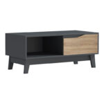 Τραπέζι σαλονιού Judas pakoworld ανθρακί-sonoma 90x45x38.5εκ - Image 3