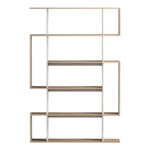 Βιβλιοθήκη Mito pakoworld sonoma - μπεζ μαρμάρου 108.5x25x161εκ - Image 2