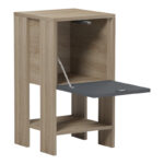 Κομοδίνο Reppo pakoworld sonoma-ανθρακί 30x30x55εκ - Image 2