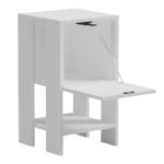 Κομοδίνο Reppo pakoworld λευκό 30x30x55εκ - Image 2