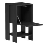 Κομοδίνο Reppo pakoworld μαύρο 30x30x55εκ - Image 2