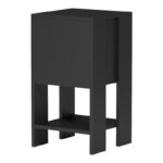 Κομοδίνο Reppo pakoworld μαύρο 30x30x55εκ - Image 4