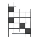 Βιβλιοθήκη Manco pakoworld ανθρακί 122x25.5x188εκ - Image 2