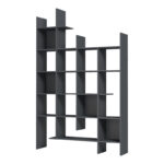 Βιβλιοθήκη Manco pakoworld ανθρακί 122x25.5x188εκ - Image 3