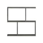 Βοηθητικό τραπέζι-βιβλιοθήκη Wesmol pakoworld ανθρακί όψη μαρμάρου 50x20x50εκ - Image 3