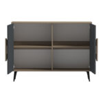 Μπουφές Gora pakoworld sonoma-ανθρακί 110x35.5x82εκ