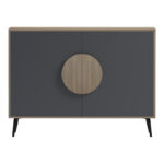 Μπουφές Gora pakoworld sonoma-ανθρακί 110x35.5x82εκ - Image 3