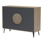 Μπουφές Gora pakoworld sonoma-ανθρακί 110x35.5x82εκ - Image 4